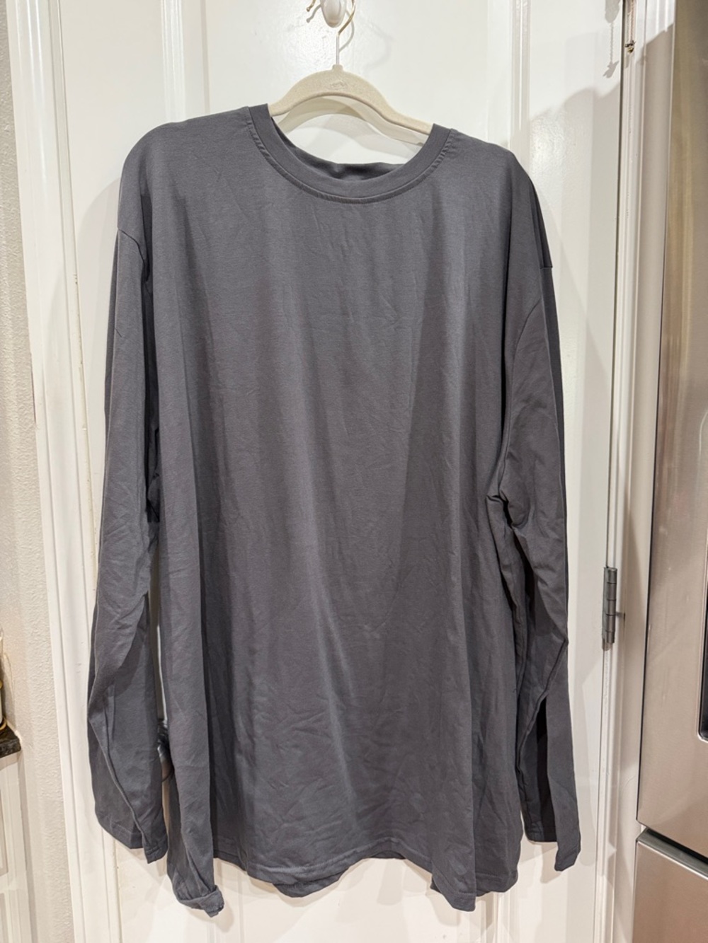 Men's Long-Sleeve Crewneck Shirt - Dark Gray